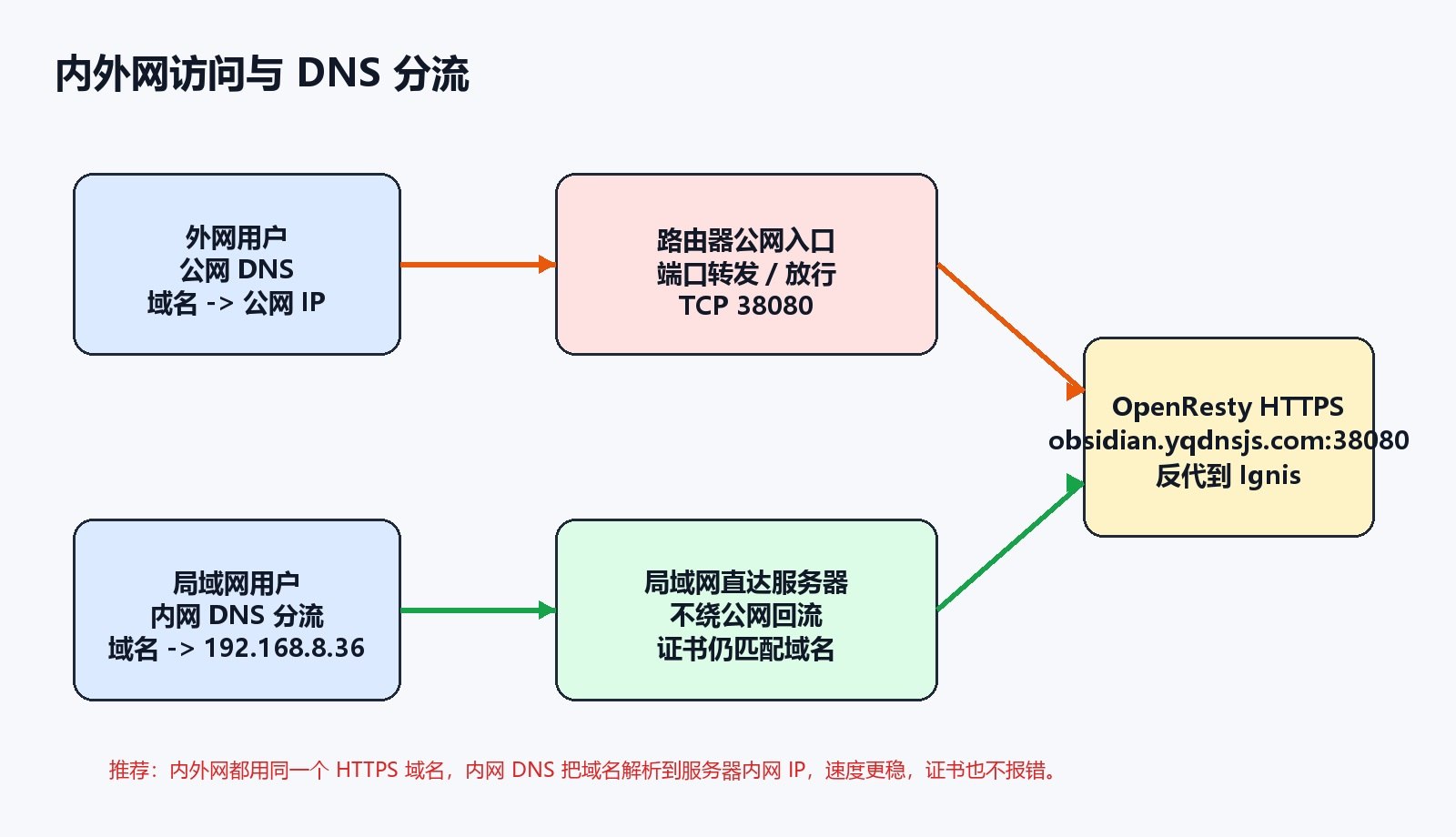 Ignis 内外网访问与 DNS 分流