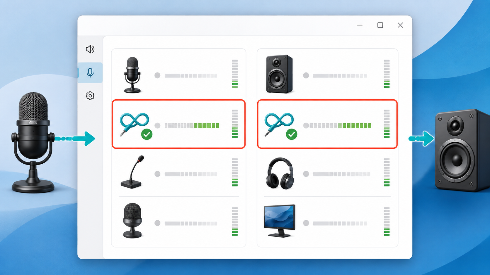 Windows 声音设置中检查虚拟音频设备